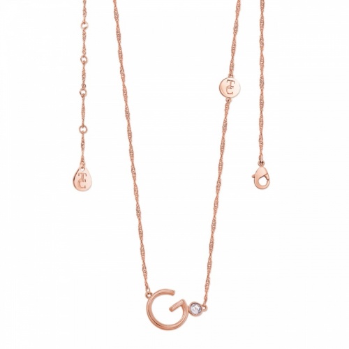 Tipperary Crystal Letter 'G' Pendant Rose Gold